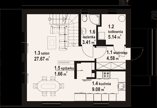 Gryfice bb 70 - Rzut parteru