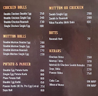 Sultan Kathi Rolls menu 2