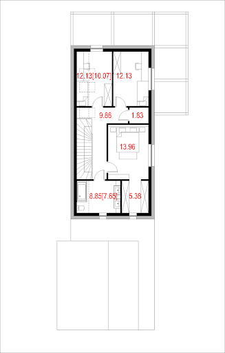 House X12 - Rzut piętra