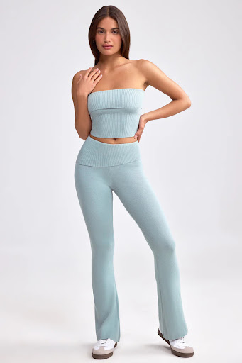 Title 2, New Womens Tube Top Bell-bottom Pants Yoga Clo...