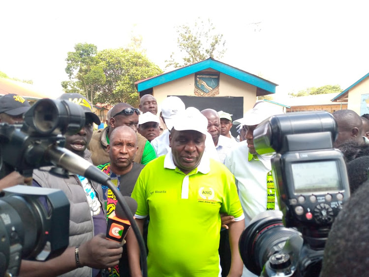 Sabatia MP Alfred Agoi addressing the Press after IEBC declined to clear him to vie for the Vihiga governor seat, June 5, 2022.