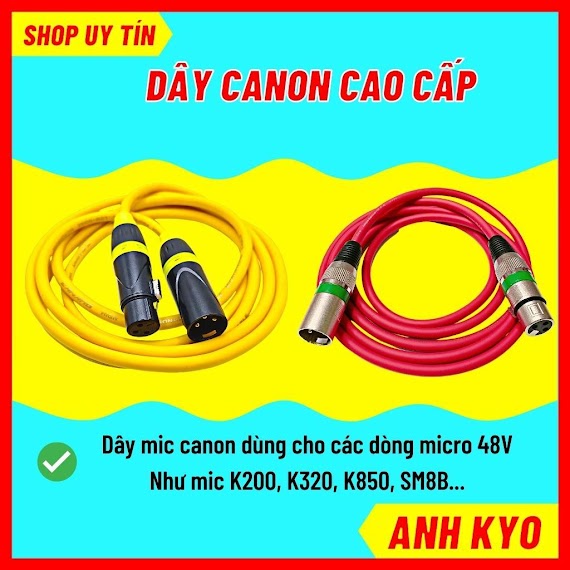 Dây Micro Canon 2 Đầu Đực Cái Xlr Sử Dụng Vật Liệu Pvc Cao Cấp Dài 2 Mét Loại Tốt Lõi Đồng