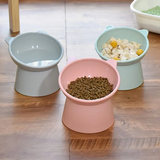 Hot Cat Bowl High Foot Dog Bowl 45°Neck Protector Cat Pet Food Water Bowl Pet Feeding Cup Pet Feeder Bowl
