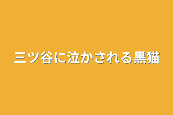 三ツ谷に泣かされる黒猫