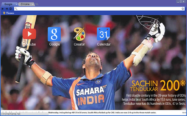 Sachin Tendulkar chrome extension