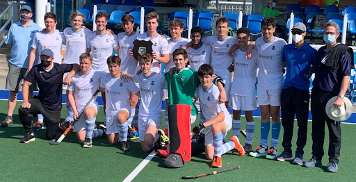 The Grey High hockey squad, winners of the Hibbert Shield at the weekend are, back from left, Andrew Hibbert, Matthew Kingston, Travis Coleman, Joshua Voigt (vice-captain), Daniel Ristow, James Hofmeyr (captain), Simon Baxter, Syleshan Rajagopal, Casey Keevy, Bash Ensal, Jean Pienaar, Corbyn Dolley (manager), rector Chris Erasmus, and, front from left, Mazan dos Santos (coach), Cade Hoffmann, Xander Elkington, Ashley Ostling, Keenan Friend and Kian Cambier