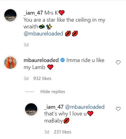 Screenshot of Khanyi and Kudzai's IG convo the other day.