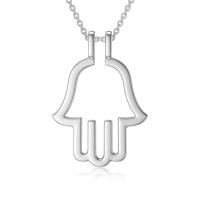 Title 1, Sterling Silver Hamsa Hand Ring Holder Necklace...