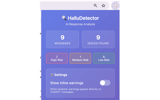Hallucination detector for ChatGPT - HalluDetector