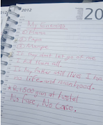 The apparent to-do and hit list found in the house. 