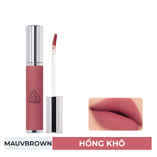 Son kem lì 3CE màu Hồng Khô Hazy Lip Clay #MAUVROWN 4g