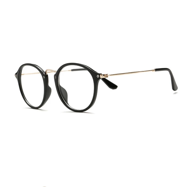 Lunettes d'ordinateur rétro Anti-rayon bleu pour femmes et hommes, verre rond, blocage de la lumière bleue, lunettes de mode, montures optiques