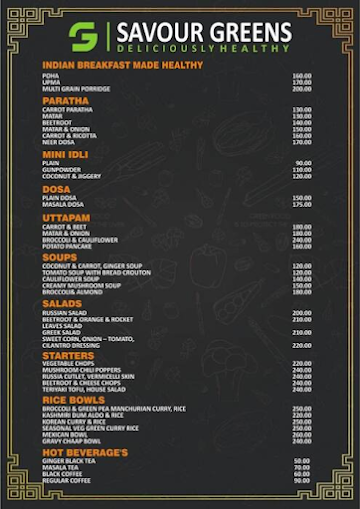 Pasta 'N' Puff menu 