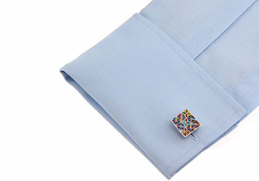 Title 1, Colored Flower Dripping Enamel Cufflinks, an ar...