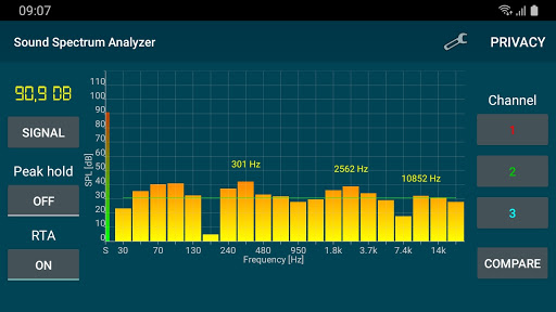 Screenshot Sound Spectrum Analyzer