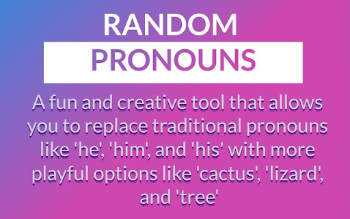 Random Pronouns