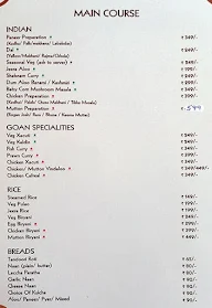 Spice Veda Multi Cuisine Restaurant menu 1