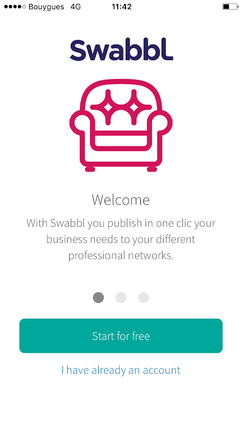 Android application Swabbl screenshort