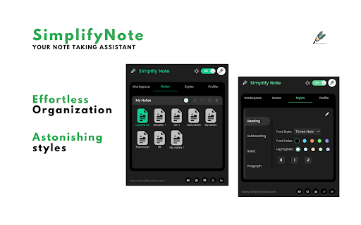 SimplifyNote - Your note taking assistant