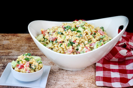 Summertime Corn Salad ready to serve.