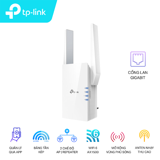 Router Wifi 6 TP-Link AX1500 RE505X