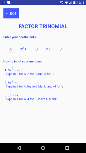 Factor Trinomial