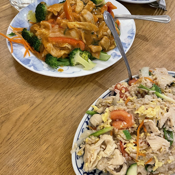 Pork Panang and Chicken Fried Rice