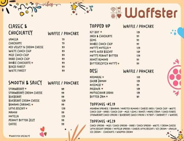 Waffster menu 