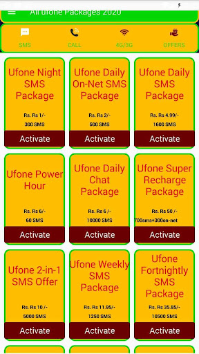 All ufone Packages 2020 | ufone Packages Bundle