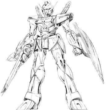 Drawing Gundam Image Poster