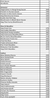 Veggie Express menu 2