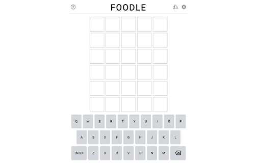 Foodle - Food Wordle Puzzle game