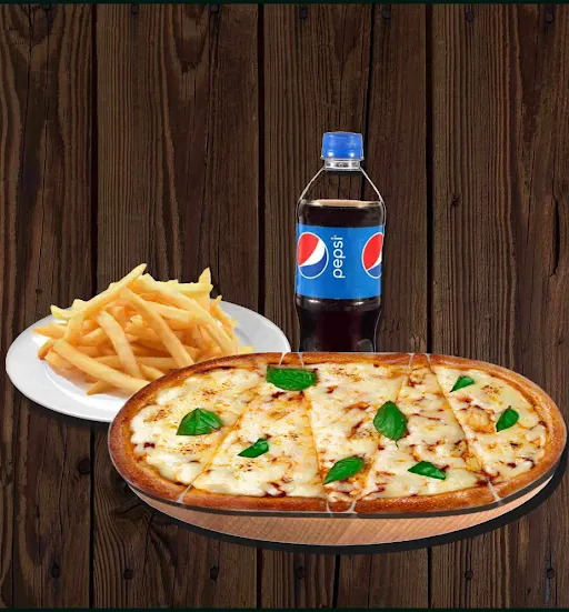 Medium-Margherita Pizza + Fries + Pepsi