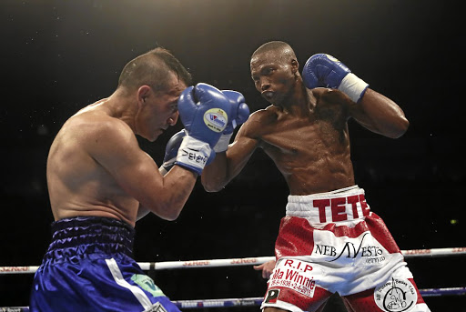 Zolani Tete during his fight against Omar Andres Narvaez in Belfast.