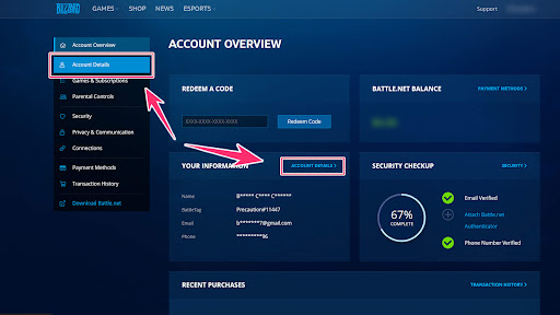 Account Details Page