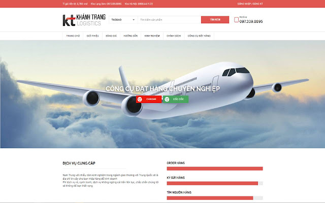 Công cụ đặt hàng Khánh Trang Logistics chrome extension