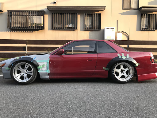 s13 シルビア　純正フロントフェンダー左右　ミサイルマン50ミリワイド