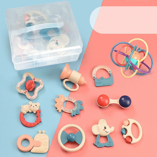Title 8, Baby Rattle Educational Toys Gift Set Early Lea...