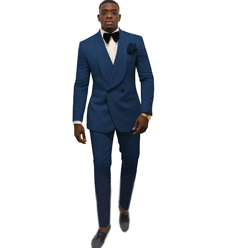 Title 4, Mens Fashion Solid Color Suit Top Pants Set, P...