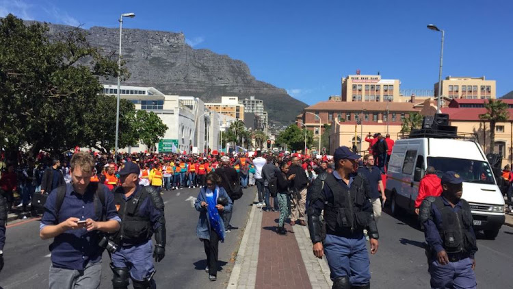 Beautiful day for a march in the Mother City.