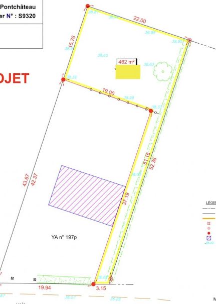 Vente terrain  462 m² à Pontchâteau (44160), 55 000 €