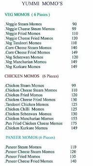 Yummi Momos menu 1