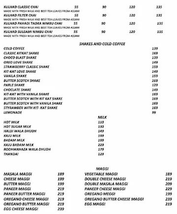 Masala Chai Point menu 