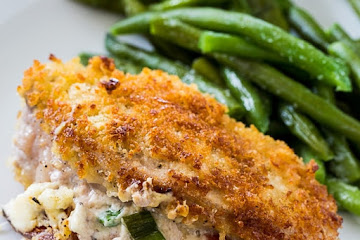 Garlic Parmesan Stuffed Pork Chops