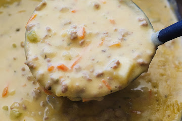 Crock Pot Cheeseburger Soup