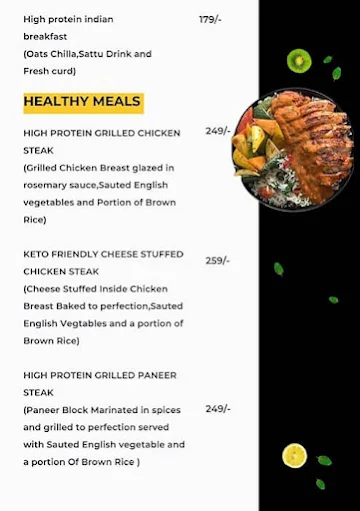 Fit Kitchen menu 