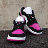 wmns air jordan 1 low black/cactus flower/white