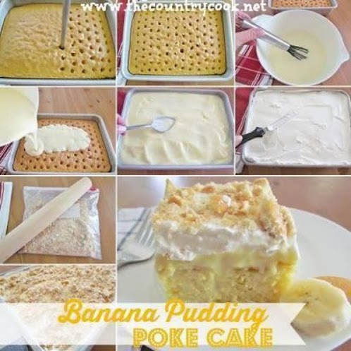 Banana Pudding Poke Cake