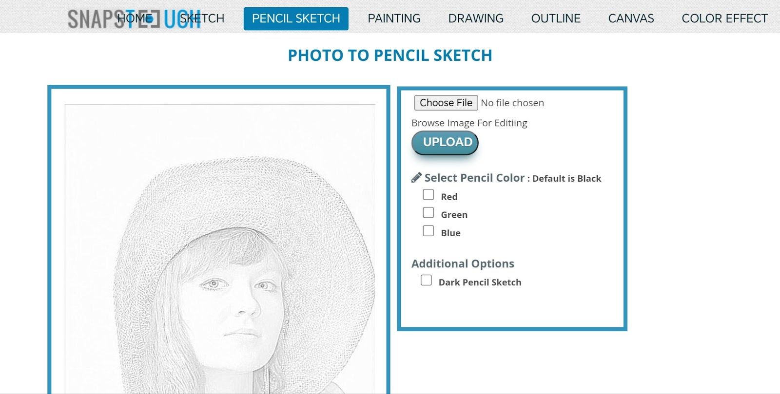 Photo to Sketch from Snapstouch