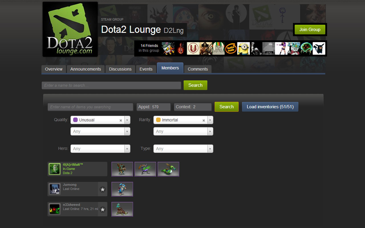 Search items in steam groups. Preview image 3